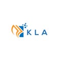 KLA credit repair accounting logo design on white background. KLA creative initials Growth graph letter logo concept. KLA business
