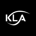 KLA letter logo design on black background.KLA creative initials letter logo concept.KLA letter design