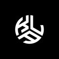 KLA letter logo design on black background. KLA creative initials letter logo concept. KLA letter design
