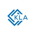 KLA letter logo design on white background. KLA creative circle letter logo concept