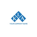 KLA letter logo design on WHITE background. KLA creative initials letter logo concept.