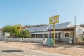 Gas station and hotel in Klaarstroom in Western Cape Karoo Royalty Free Stock Photo