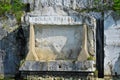 Roman memorial plaque Tabula Traiana, Danube river in Serbia Royalty Free Stock Photo