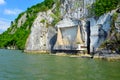 Roman memorial plaque Tabula Traiana, Danube river in Serbia