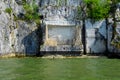 Roman memorial plaque Tabula Traiana, Danube river in Serbia