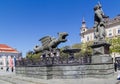 Klagenfurt dragon old monument city center, Neuer Platz Royalty Free Stock Photo