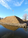 Klaipeda castle ruins hill Royalty Free Stock Photo