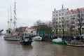 Klaipeda city symbol barquentine Royalty Free Stock Photo