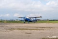 Klaipeda, Lithuania - 08.02.2025: Antonov An-2 airplane in airfield Royalty Free Stock Photo