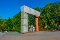Klaipeda, Lithuania, July 4, 2022: Monument to the United Lithua