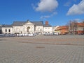 KLAIPEDA, LITHUANIA. Theater Square and Drama Theater on a spring day