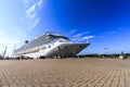 Costa Pacifica cruise ship moored at cruise ships terminal at Klaipeda port, Lithuania