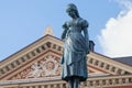 KLAIPEDA, LITHUANIA - SEPTEMBER 22, 2018: The sculpture of a young girl known as Annchen von Tharau or muse of famous prussian