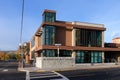 Klamath County library building with sign in Klamath Falls Oregon