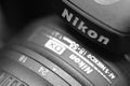 Klang, Malaysia: January 29th, 2024: A close-up view of the AF-S NIKKOR 18-55mm Nikon lens measuring metering