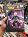 KLANG, MALAYSIA - 29 September 2020 : Hand hold a boxed set for sell of Dragon Ball Rose Goku Black in the supermarket.