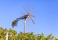 Klapotetz windmill in vineyard on wine route in Styria Royalty Free Stock Photo