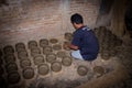 Klaten, Indonesia - 10 October 2020, craftsmen pottery is making pottery in the handicraft village of Bayat, Klaten, Indonesia.