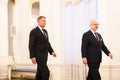 Klaus Iohannis L, President of Romania and Egils Levits R, President of Latvia