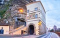 Klausentor is the splendid unusual medieval gates in Salzburg, Austria