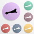 Klaxon badge color set icon. Simple glyph, flat vector of sport icons for ui and ux, website or mobile application Royalty Free Stock Photo