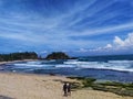 Klayar Beach & x28;Paradise& x29;, beautiful on sunny day, East Java, Indonesia