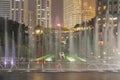 KLCC Fountains Royalty Free Stock Photo