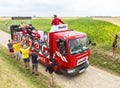 Kleber Vehicle on a Cobblestone Road- Tour de France 2015