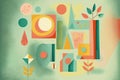 Klee-Inspired Vector Background - generative ai