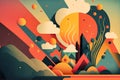 Klee-Inspired Vector Background - generative ai