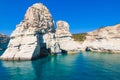 Kleftiko cliffs, Milos island, Cyclades, Greece Royalty Free Stock Photo