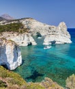 Kleftiko, Milos island, Cyclades, Greece Royalty Free Stock Photo