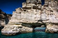 Kleftiko, Milos island, Cyclades, Greece Royalty Free Stock Photo