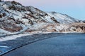 Kleifarvatn lake in Iceland on a winter day