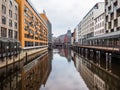 Kleine Alster in Hamburg hdr Royalty Free Stock Photo