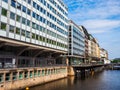 Kleine Alster in Hamburg hdr Royalty Free Stock Photo