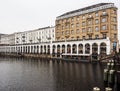 Kleine Alster in Hamburg hdr Royalty Free Stock Photo