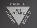 Warning on a f35 for the jet intake
