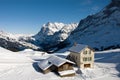 Kleine Scheidegg - Chalets Royalty Free Stock Photo