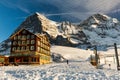 View of the ski resort Jungfrau Wengen in Switzerland