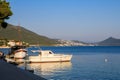 Harbour with some sailboats of a small village Kleck in Croatia