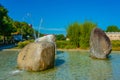 Klenze-Brunnen in German town Ingolstadt Royalty Free Stock Photo