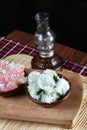 Klepon and getuk, indonesia traditional food
