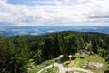 Klet astronomical observatory in forest on Mount Klet, Czech Republic