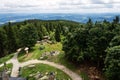 Klet astronomical observatory in forest on Mount Klet, Czech Republic