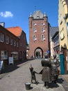 Xanten, Klever Tor, Cleves Gate, with Historic Street in the Medieval Town, Lower Rhine, North Rhine-Westphalia, Germany