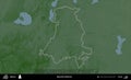 Kliascicki Sielsaviet outlined, Belarus. Physical Royalty Free Stock Photo