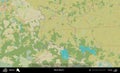 Klieck District outlined, Belarus. Topographic Humanitarian Royalty Free Stock Photo