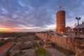 Klimek tower at the castle ruins in Grudziadz at sunset, Poland