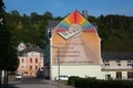 Klingenthal, Germany - May 22, 2023: Market square of Klingenthal, a village in Vogtland region of Saxony, famous as a musical